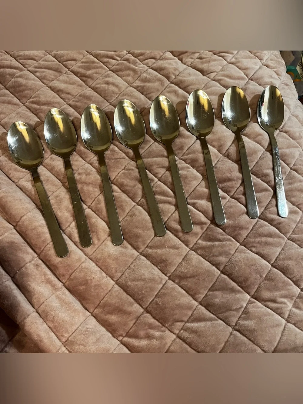 Godinger Stainless Steel Tablespoons Dinner Spoons Set of 8 Silverware